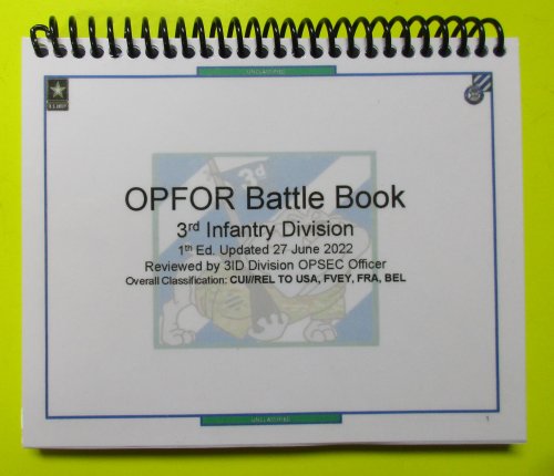 3rd Infantry Division OPFOR Battle Book - 2022 - Color - Mini - Click Image to Close